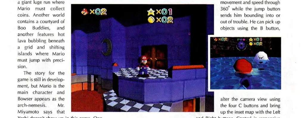 Super Mario 64 magazine coverage