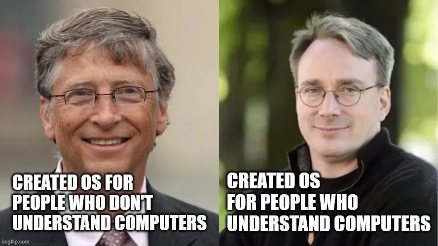 Bill Gates VS Linux Torvalds.