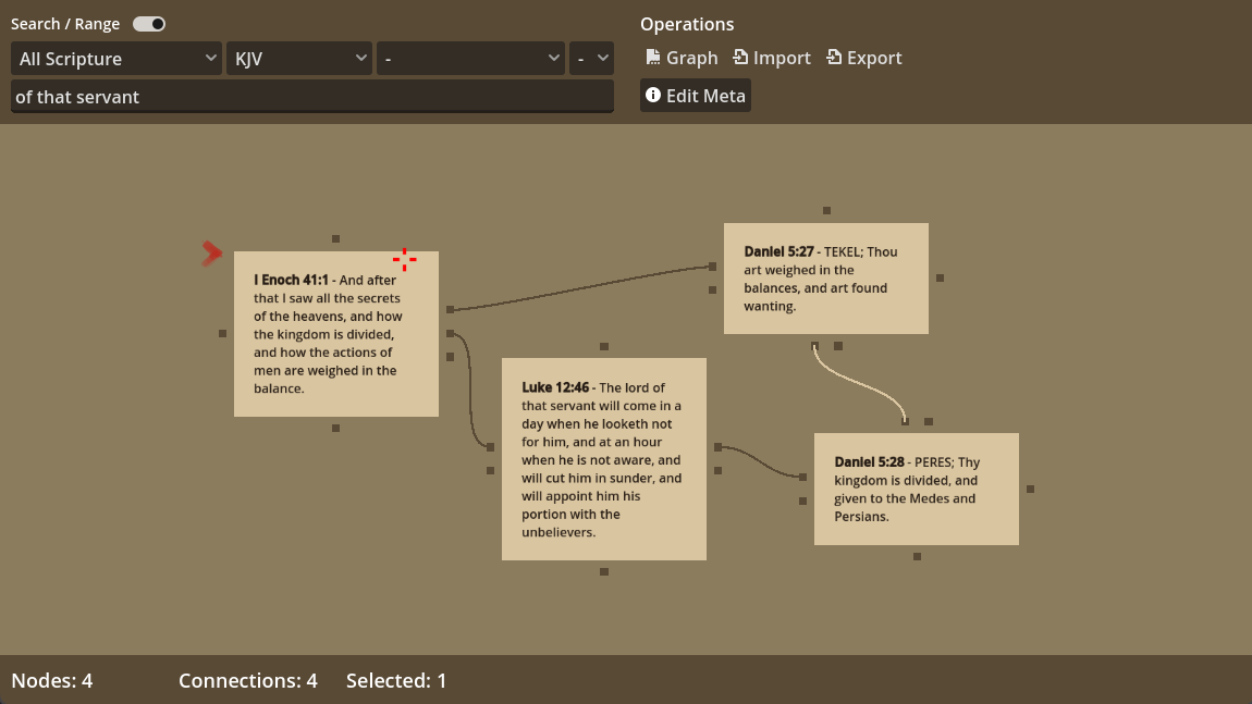 Screenshot of Scrollmapper Interface, Godot